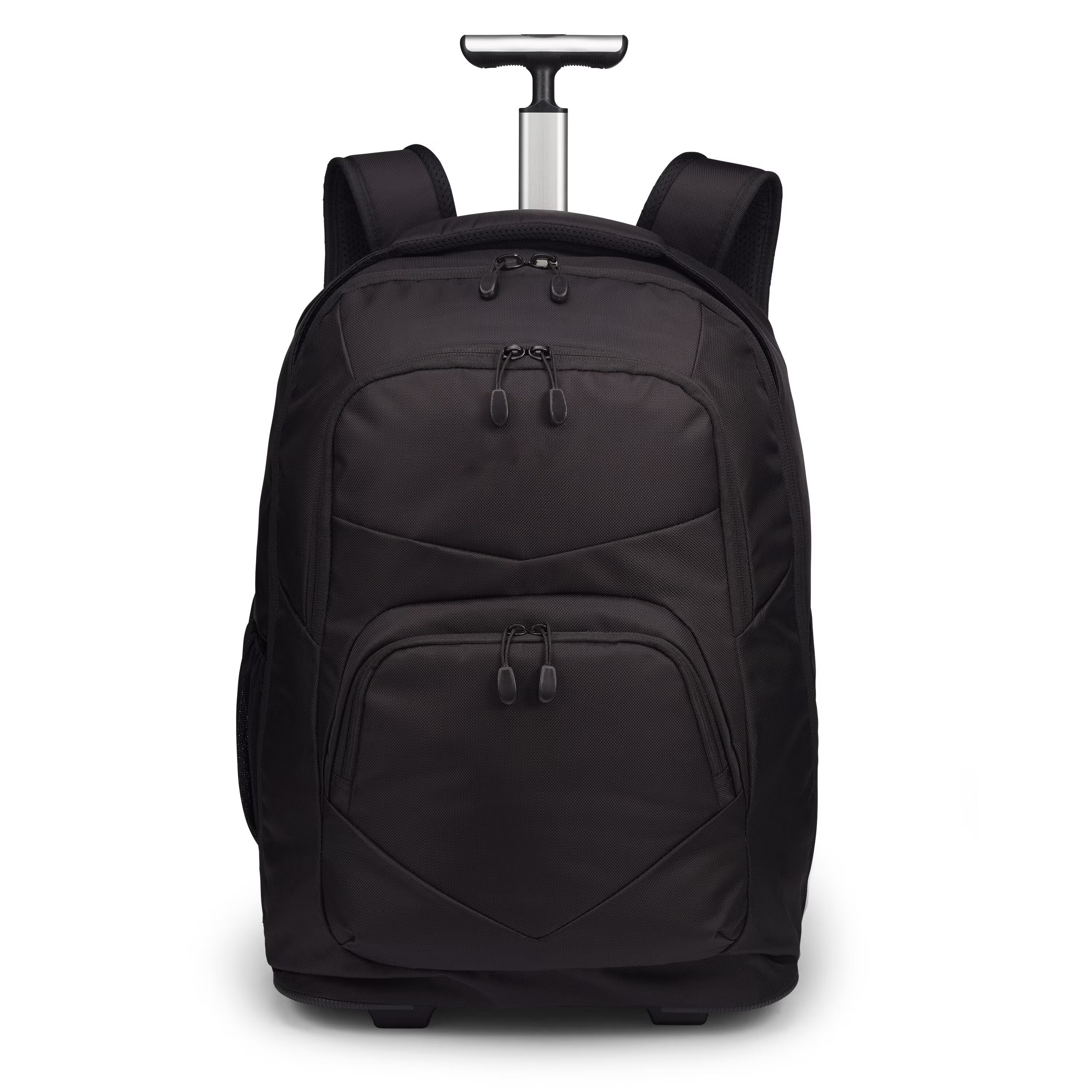 High-Capacity Rolling Backpack With Convertible Carrying Structure Reflective Safety Trim and Multi-Functional Compartment Layout