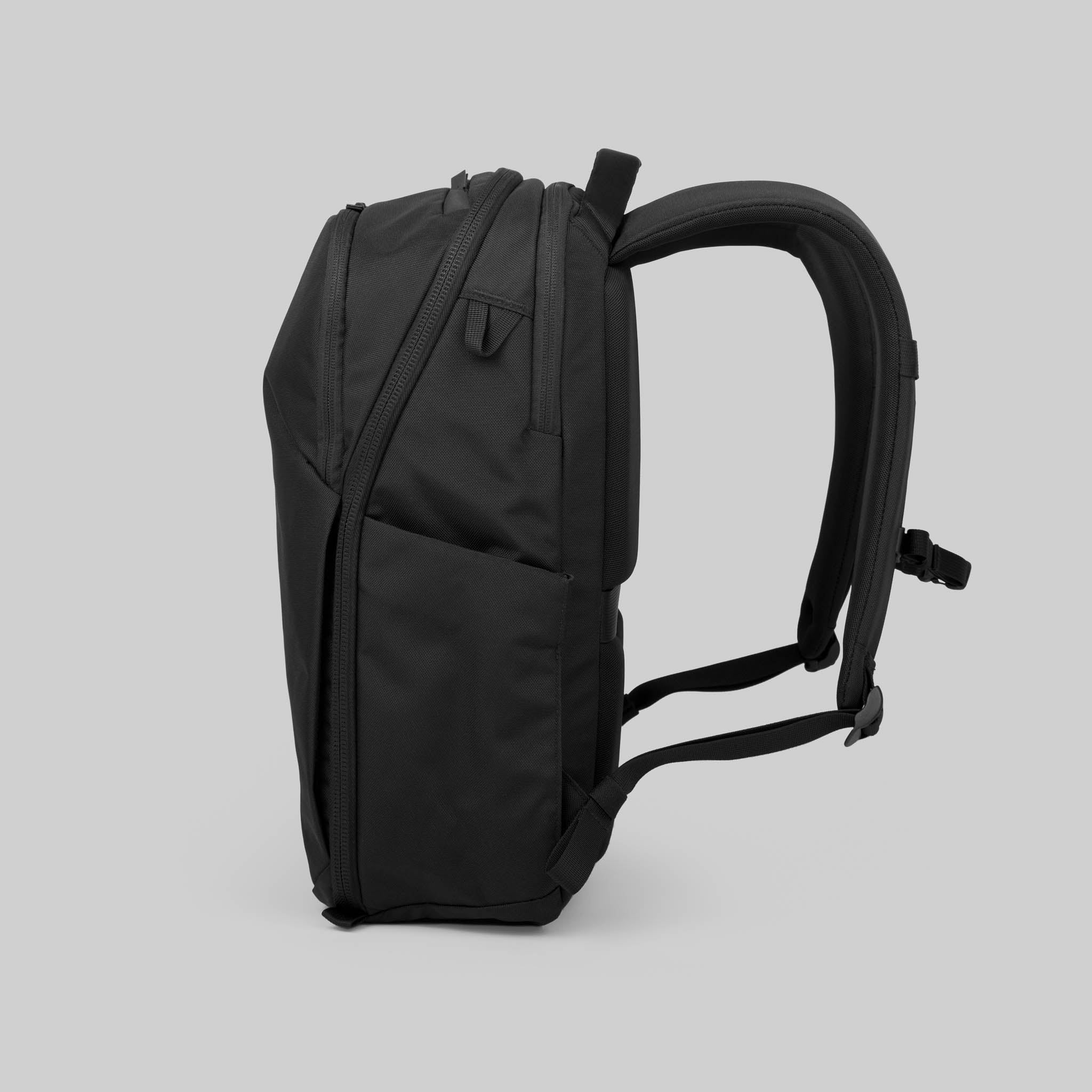 City Daily Backpack with Luggage Pass-Through Adjustable Capacity and Bidirectional Quick-Access Storage Layout