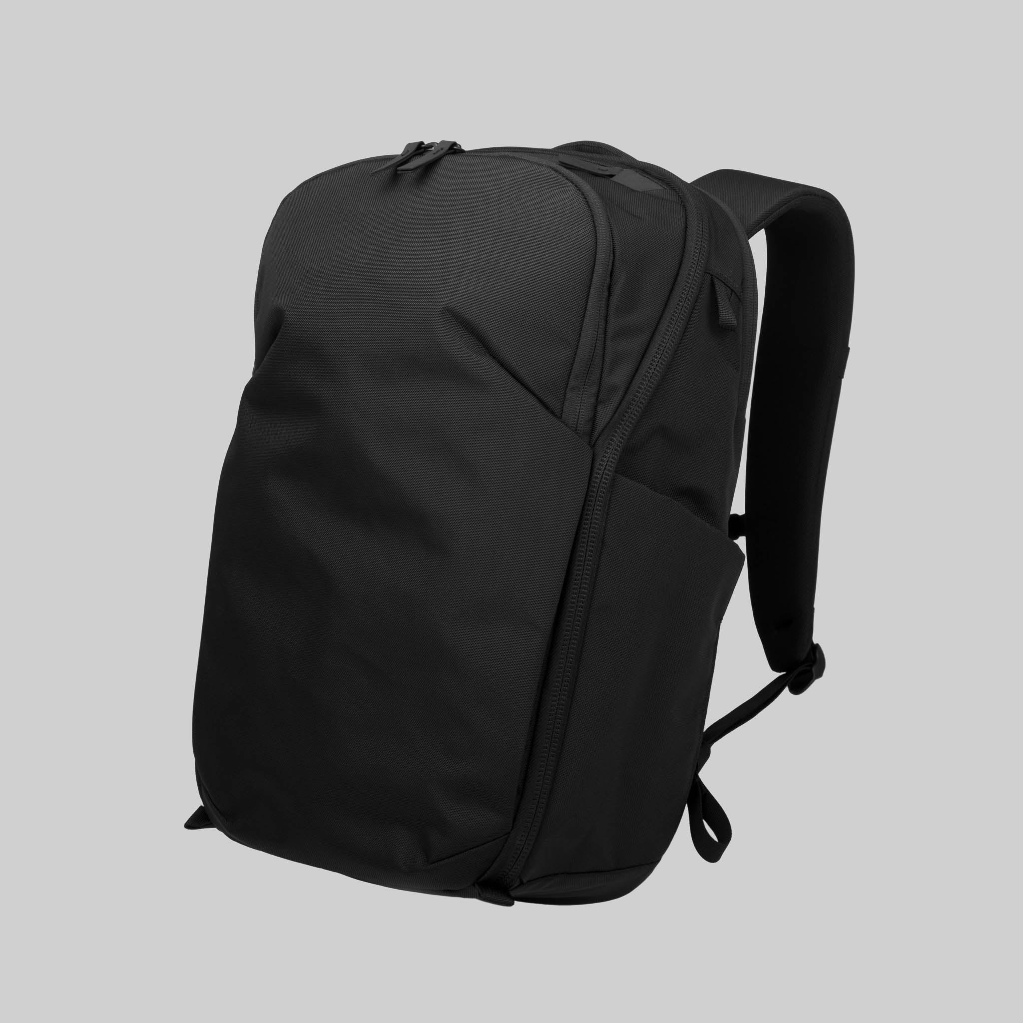 City Daily Backpack with Luggage Pass-Through Adjustable Capacity and Bidirectional Quick-Access Storage Layout