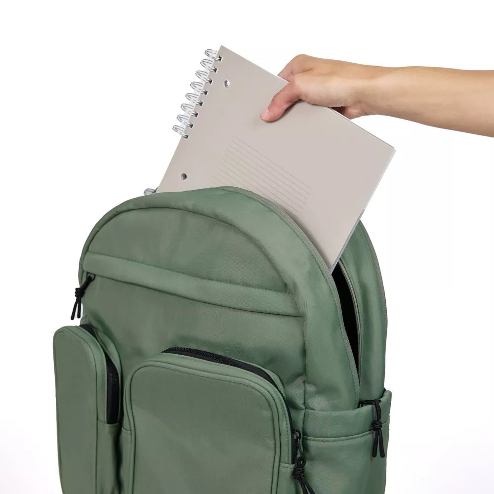 Daily Carry Backpack with Luggage Sleeve, Independent Laptop Compartment and Multi-Zip External Storage Pockets
