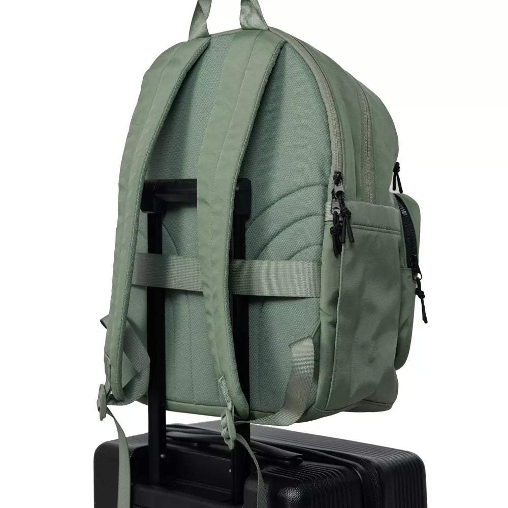 Daily Carry Backpack with Luggage Sleeve, Independent Laptop Compartment and Multi-Zip External Storage Pockets