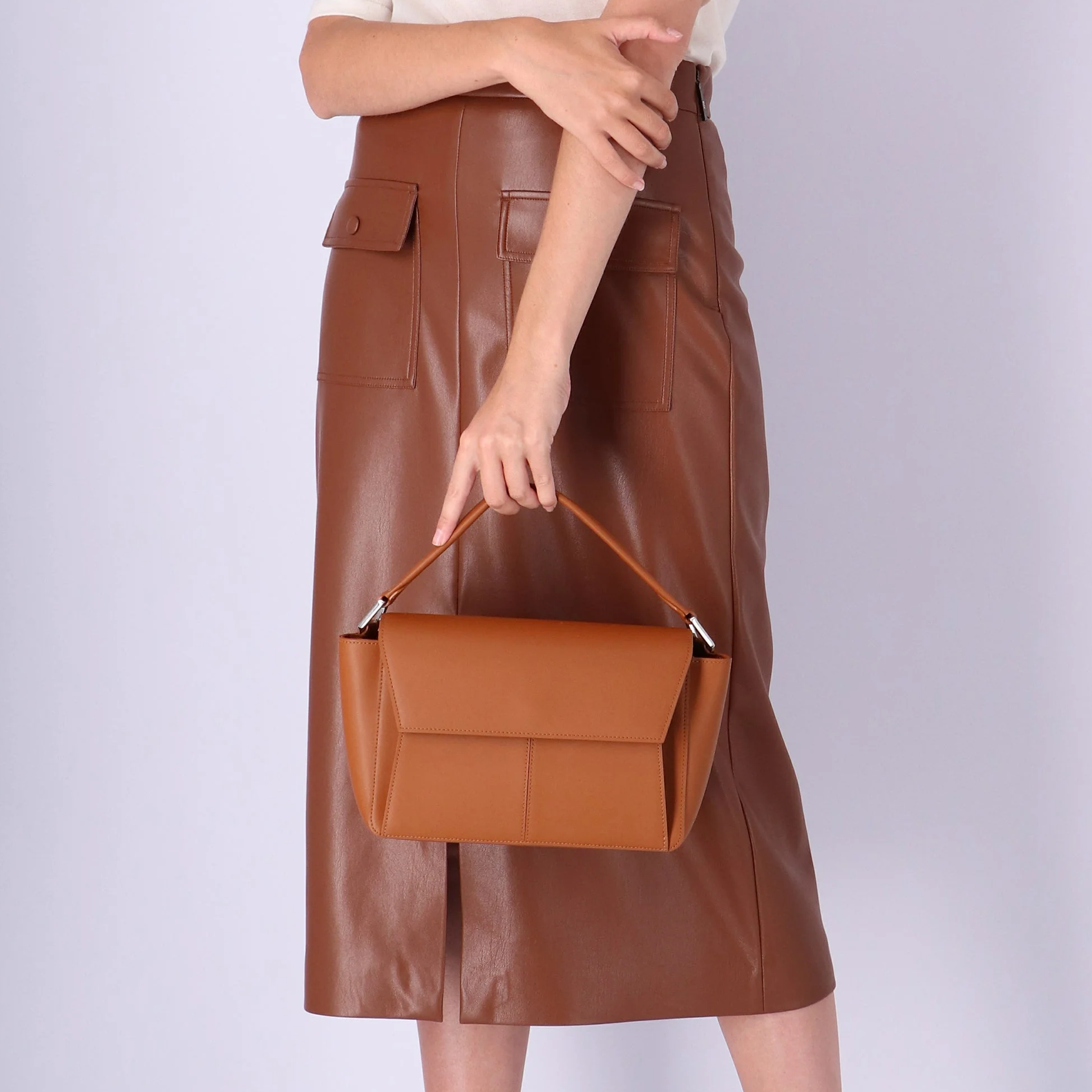 Premium Cow Leather Flap Over Bag With Multi Wearable Forms and Reinforced Dual-Zip Security Design