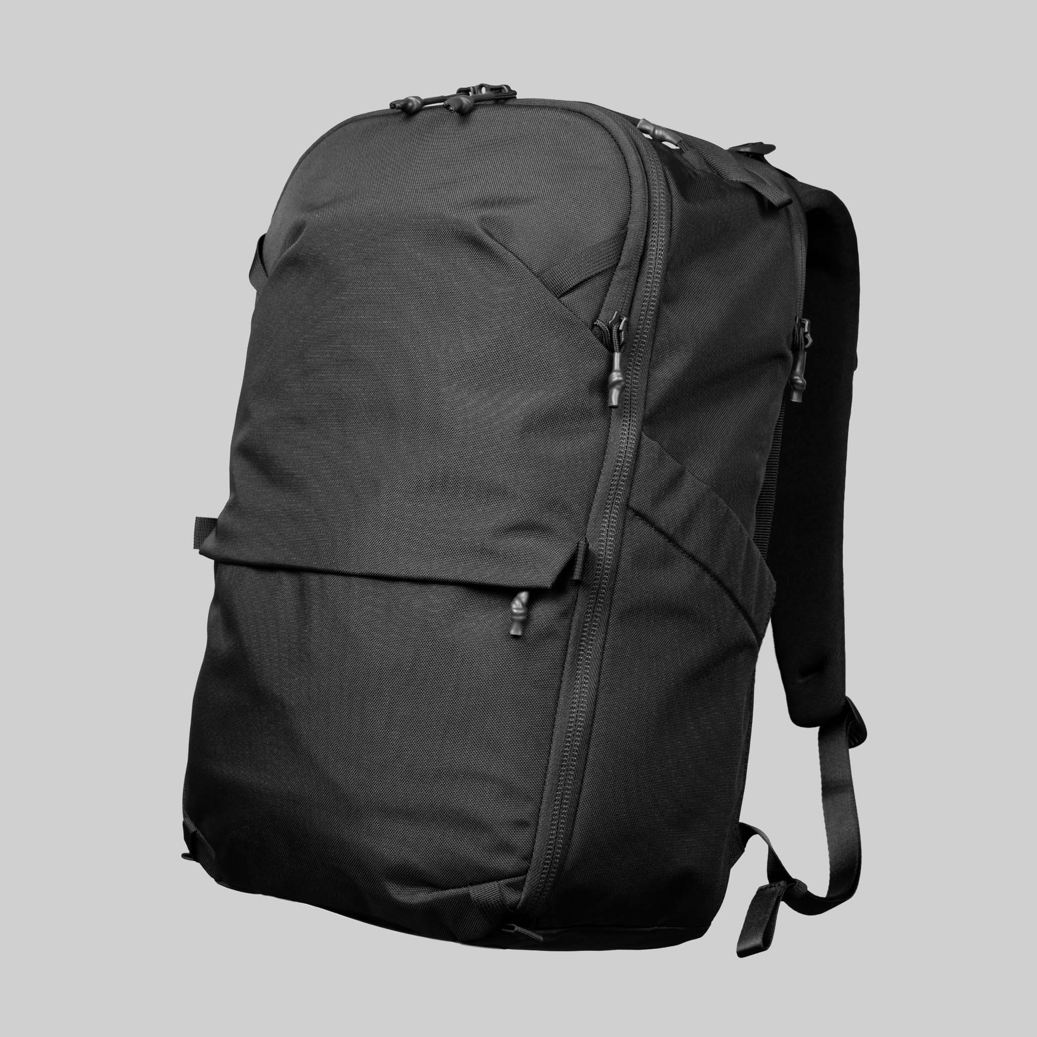 Multi-Pocket Travel Backpack with Luggage Pass-Through and Ergonomic Carrying Framework