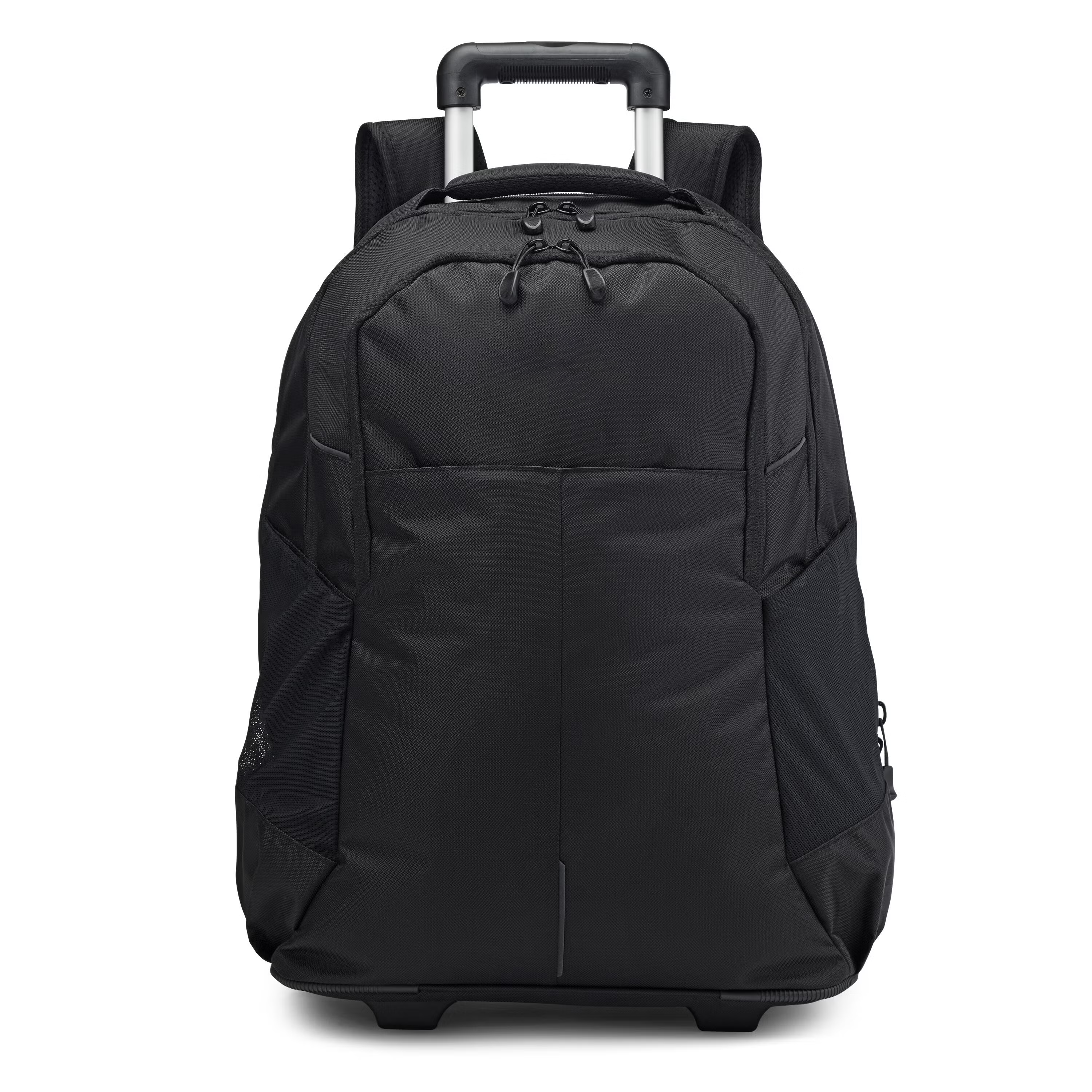 Convertible High-Capacity Rolling Backpack With Full-Length Organizer Pockets and All-Around Reflective Safety Detailing