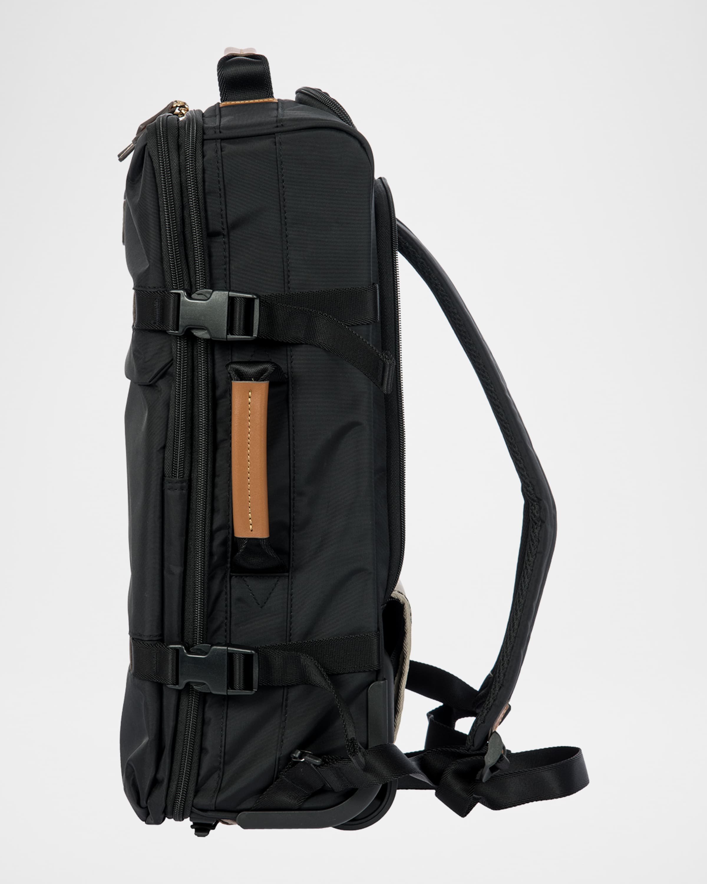 Lightweight Water-Resistant Rolling Backpack Outfitted With Multi-Pocket Storage and Dual Carrying Modes